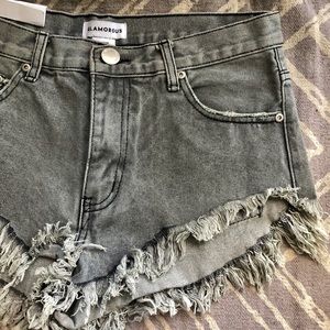 High waisted Grey shorts